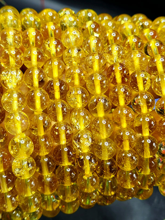 Light Citrine Bead Bracelet - Radiating Joy, Abundance, and Positive Energy in Crystal Healing | ONE PIECE ONLY - Shwasam