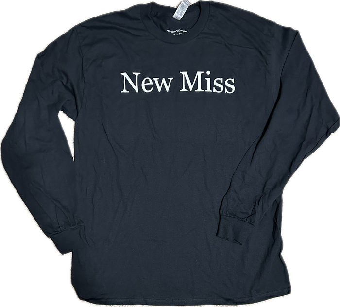 Limited Edition "New Miss" BLACK long sleeve T-shirt (Fancy LETTERS)