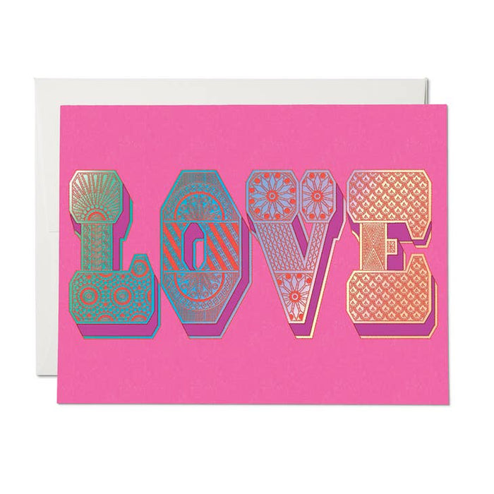 Love Typography Card