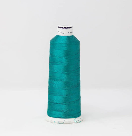 Madeira Rayon 1246 Teal Green Embroidery Thread 5500 Yards