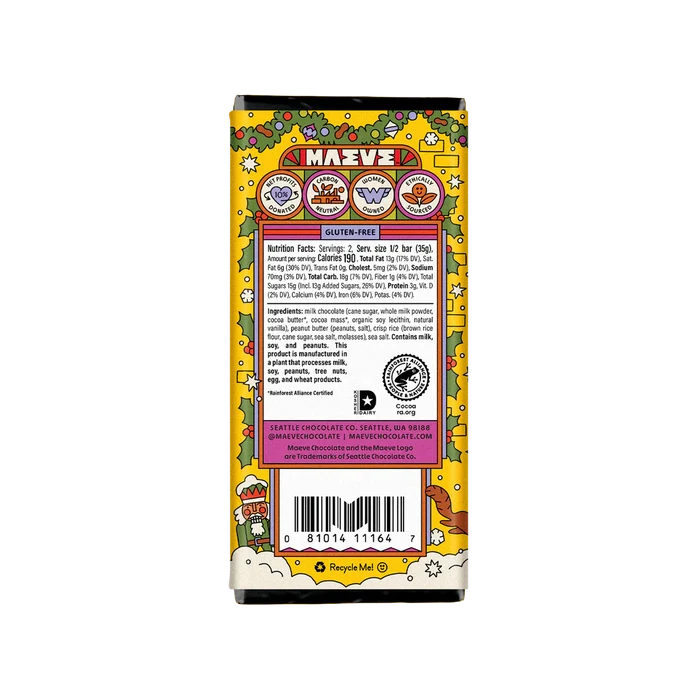 MAEVE Peanut Buddy Crisp Truffle - Holiday Bar