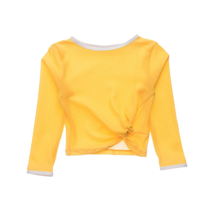 Marigold Long Sleeve Wrap Crop Top - Destination PSP