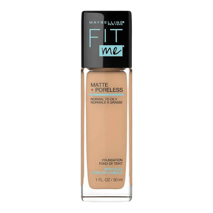 Maybelline Fit Me Matte + Poreless Foundation 228 Soft Tan with natural matte finish and pore-blurring coverage