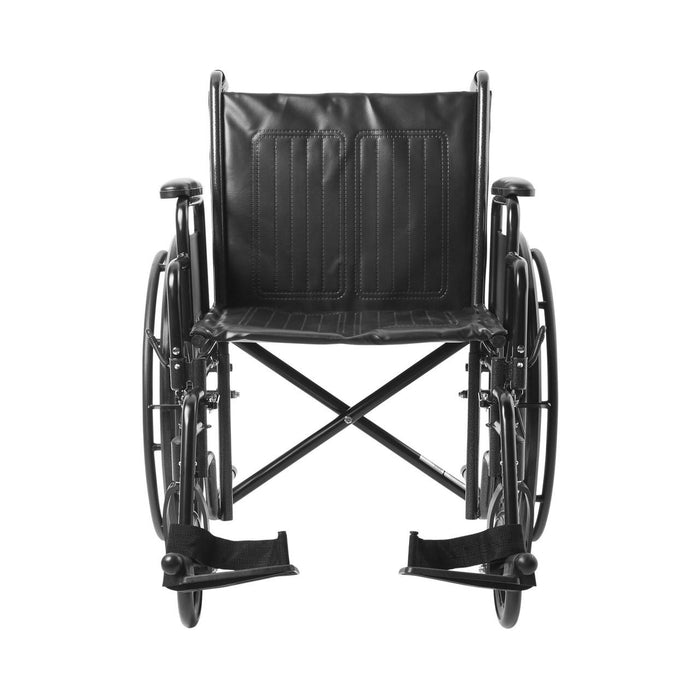 McKesson Standard 20" Wheelchair with Swing away Footrests and Detachable Desk Arms - 146-SSP220DDA-SF - LL Medico