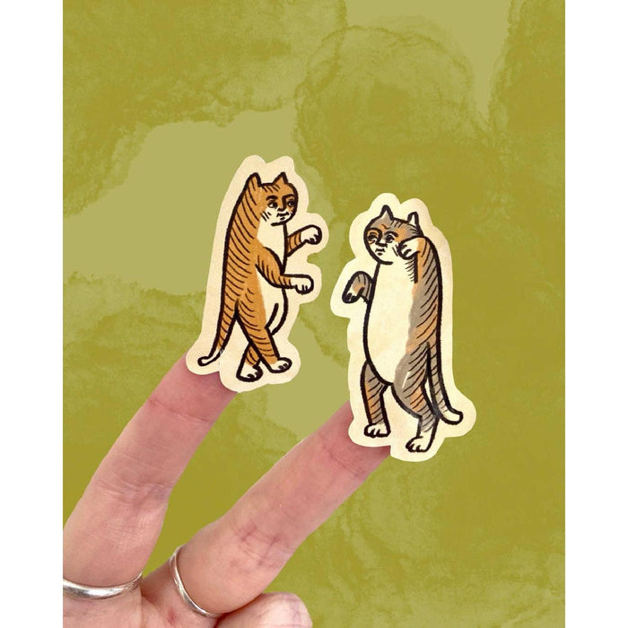 Medieval Cats Sticker Sheet | 16 Goofy Feline Vinyl Decals-Clarice Tudor-The Bullish Store