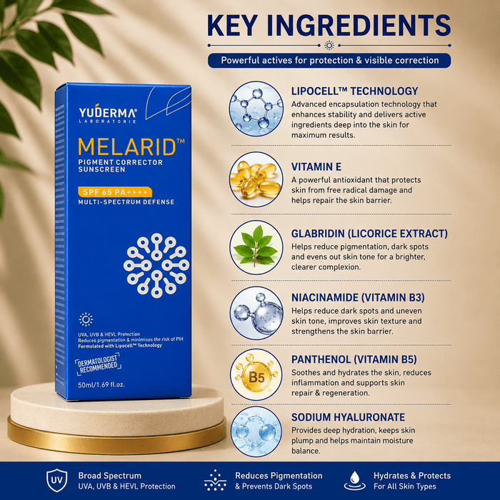 Melarid Pigment Corrector Sunscreen SPF 65 PA++++ - Cosmosentials