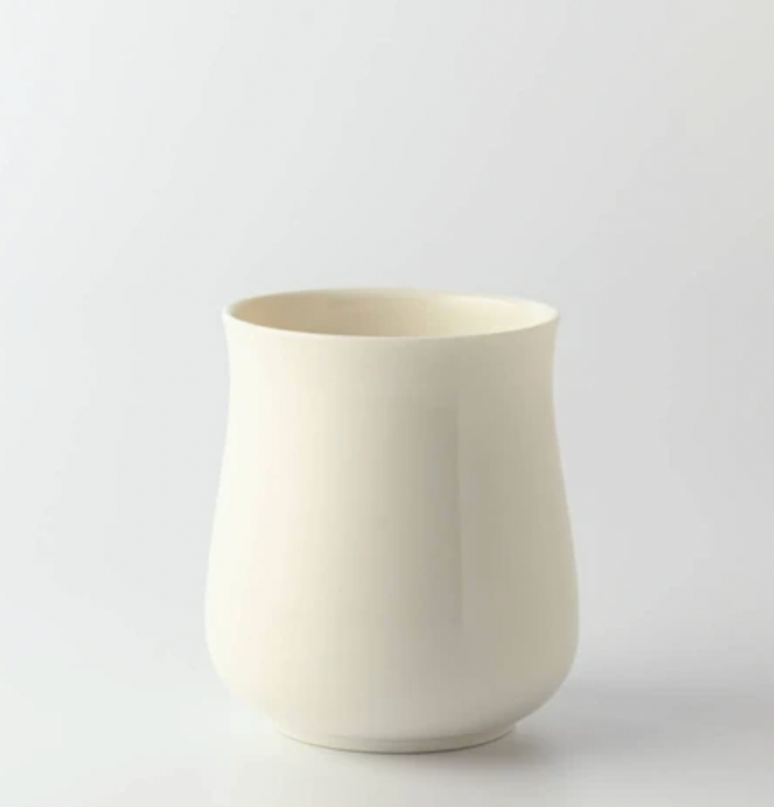 Miyama Minoyaki Oval Cup (Off White) ポット（クリームホワイト）