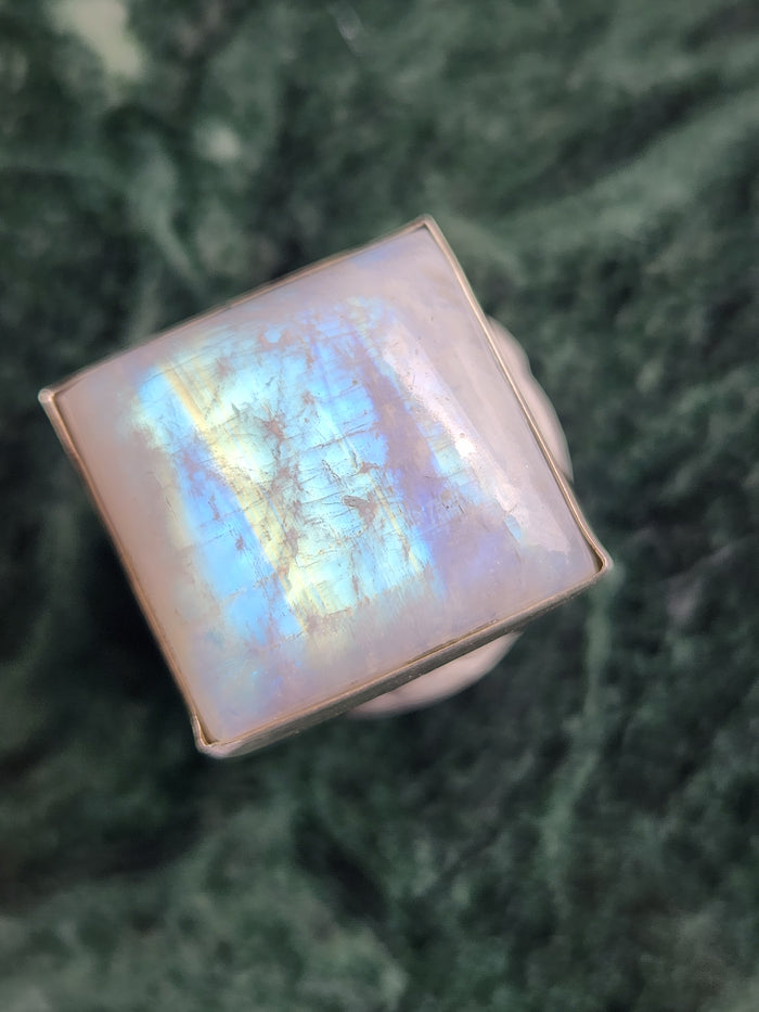 Moonstone Finger Ring in 925 silver - Embracing Lunar Elegance and Mystical Radiance - Shwasam