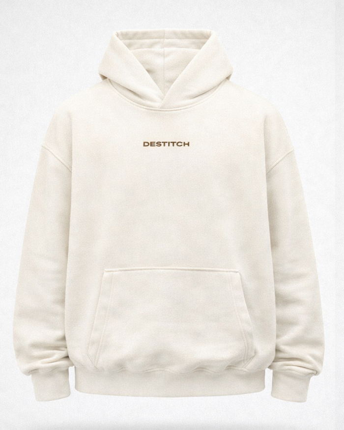 MUNTAZIR Off-White Oversized Hoodie