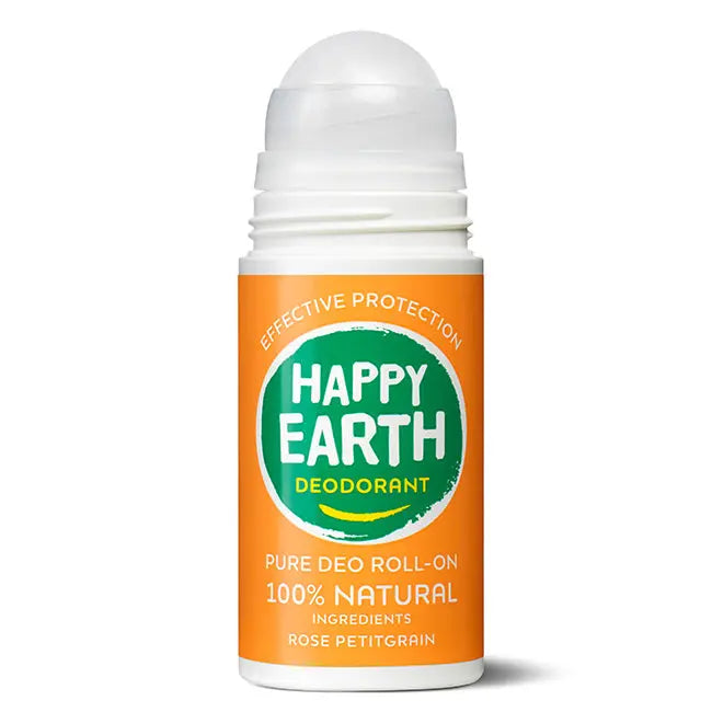 Natuurlijke Deodorant Roller Rose Petitgrain Happy Earth