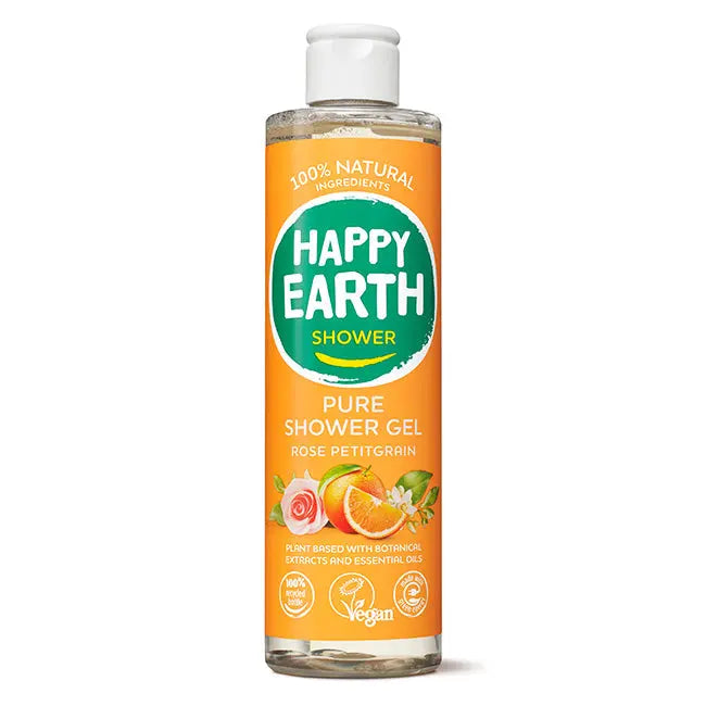 Natuurlijke Douchegel Rose Petitgrain Happy Earth