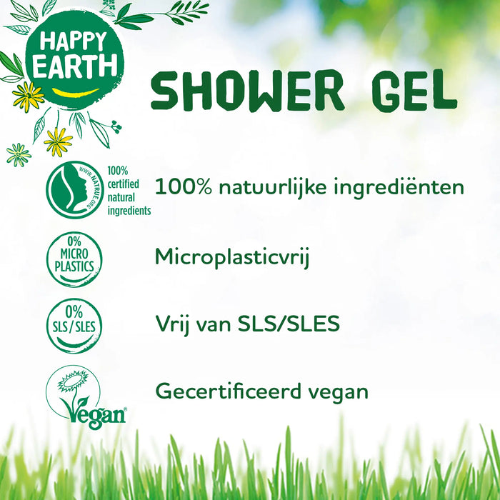 Natural Shower Gel Rose Petitgrain Happy Earth