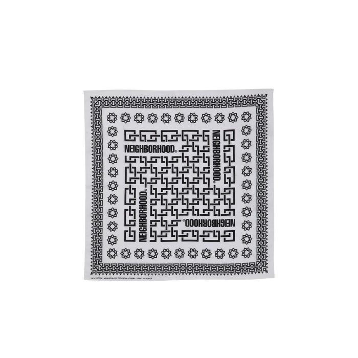 Neighborhood GEOMETRIC PATTERN BANDANA, White