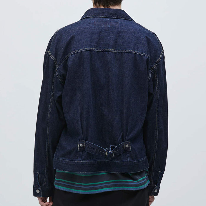 Neighborhood WASHED LW DENIM ZIP JACKET, Indigo