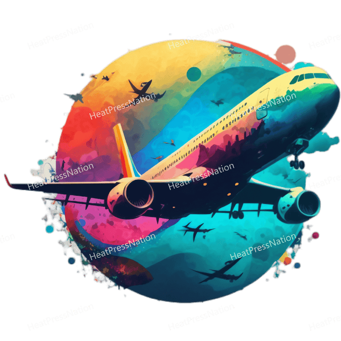 Neon Plane Design - HeatPressNation