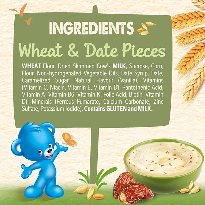 Nestle Cerelac Wheat with Date Pieces Baby Cereal 8+ Months - 400g, Baby Cereals