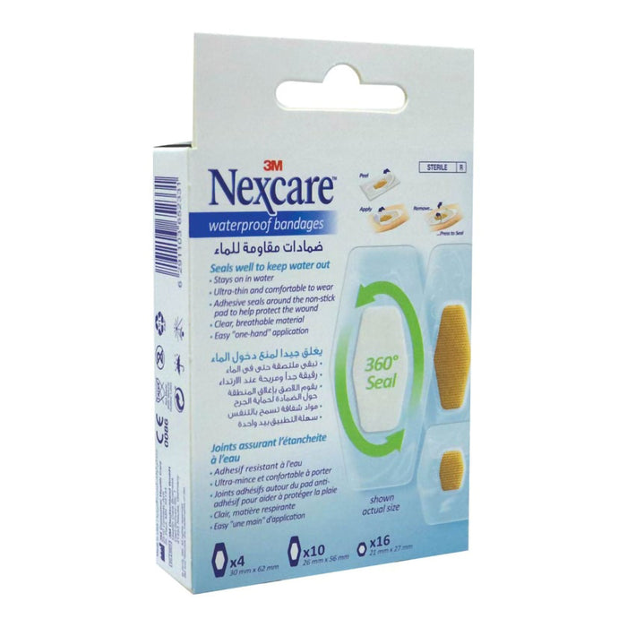 Nexcare Aqua Clear Waterproof Bandages Assorted - 30 Pieces, Medical Tape & Bandages