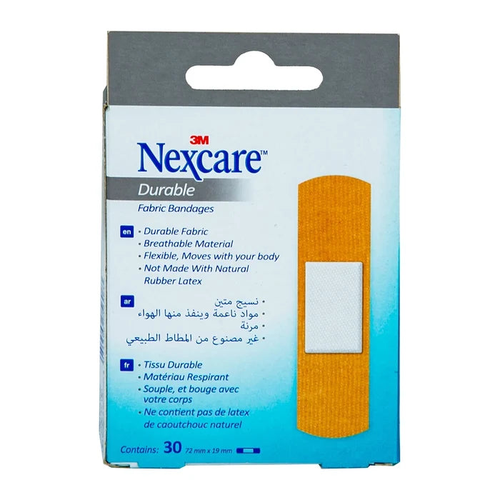 Nexcare Durable Fabric Bandages Assorted - 30 Pieces, Adhesive Bandages & Plasters