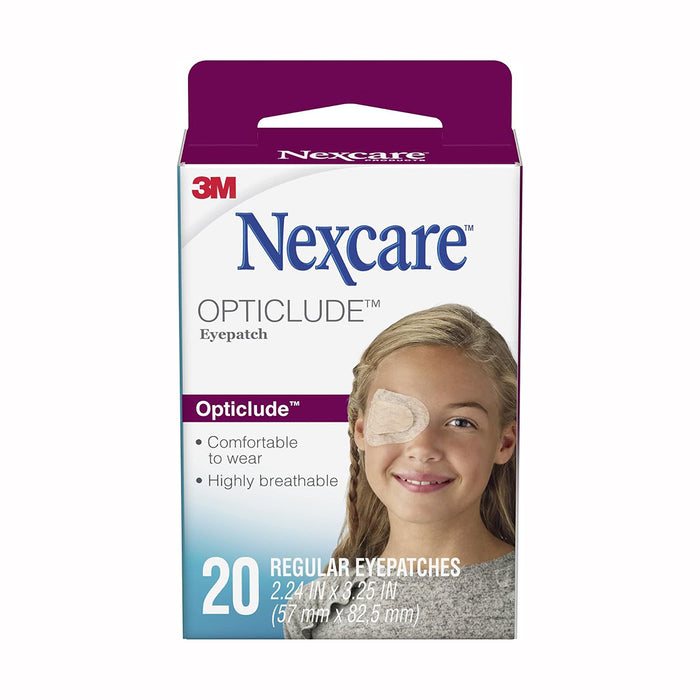 Nexcare Opticlude Orthoptic Eye Patch Regular - 20 Patches, First Aid
