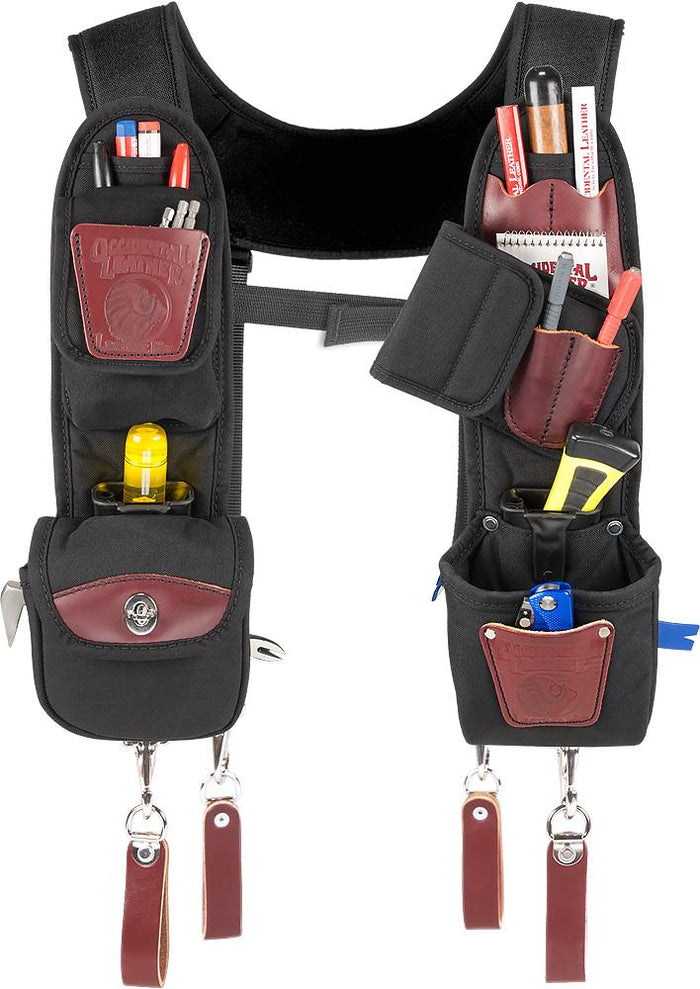 Occidental Leather Part #1550  Suspenders with Clip-On Gear Pockets allow you to carry all essentials and reach less.