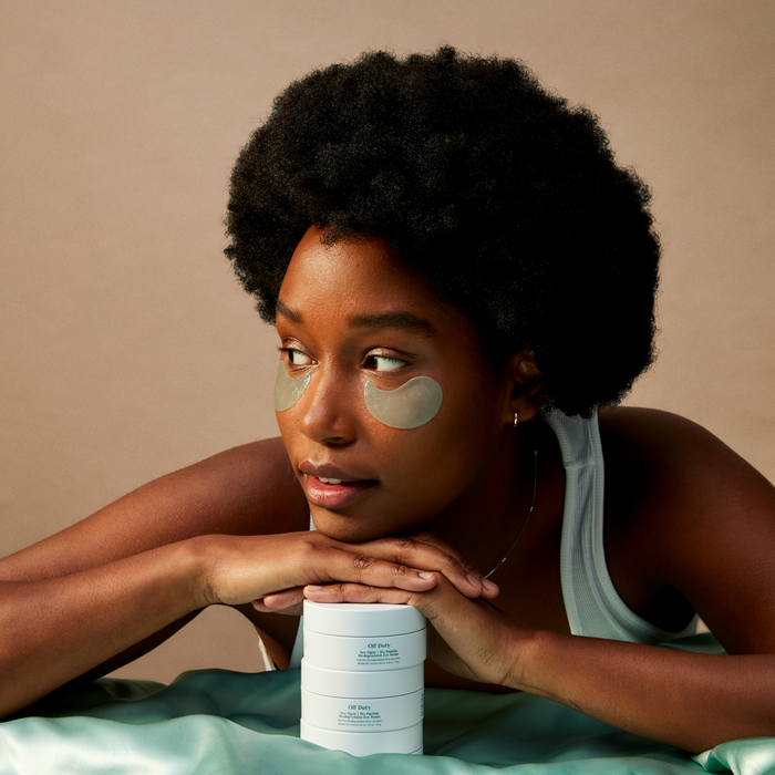 Three Ships-Off Duty Sea Algae + Bio-Peptide Smoothing Biodegradable Eye Masks-Skincare-628110639523_4_Model_f6d2334e-f9d4-4fef-9663-fd45da8b38f2-The Detox Market |