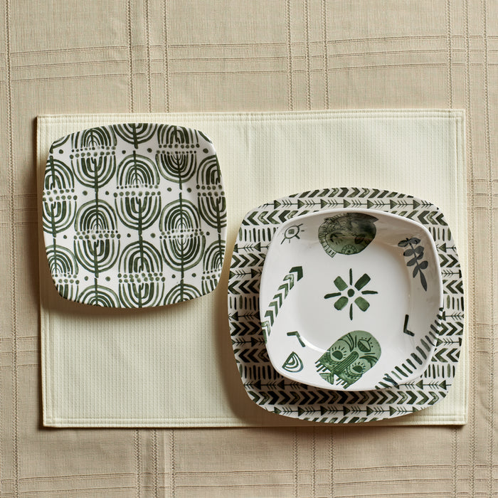 Olive Tribal 18pc dinnerware set