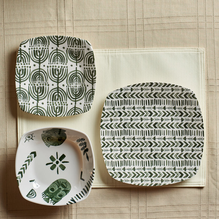 Olive Tribal 18pc dinnerware set
