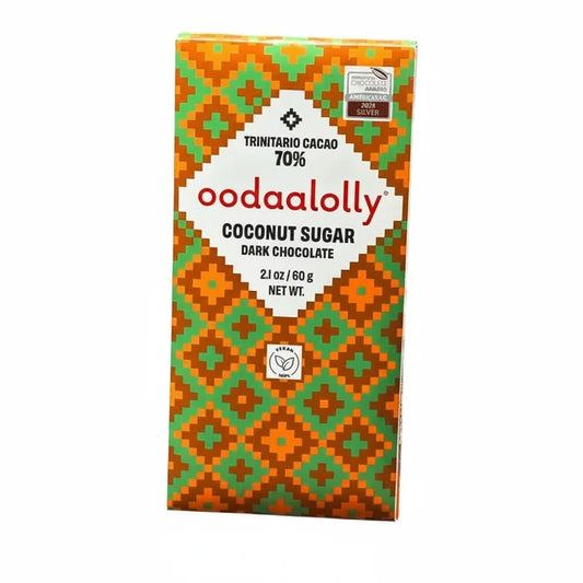 OODAALOLLY 70% Dark Chocolate with Coconut Sugar
