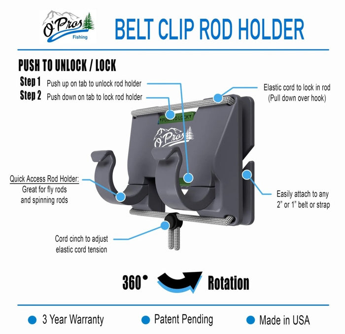 O'Pros 3rd Hand Rod Holder - Spawn Fly Fish - O'Pros