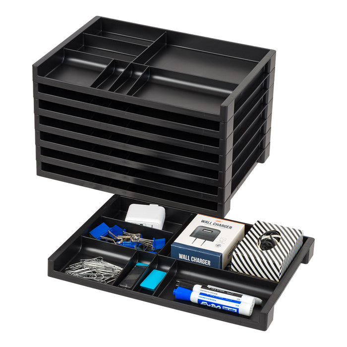 Organizer Tray, 8 Pack, Black - IRIS USA, Inc.
