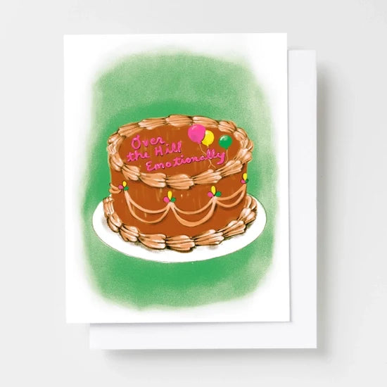 Over The Hill Emotionally - Risograph Card