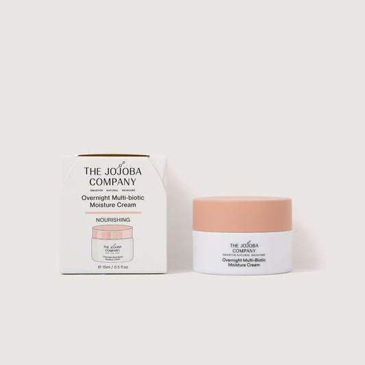 The Jojoba Company Overnight Multi-biotic Moisture Cream packaging on a white background