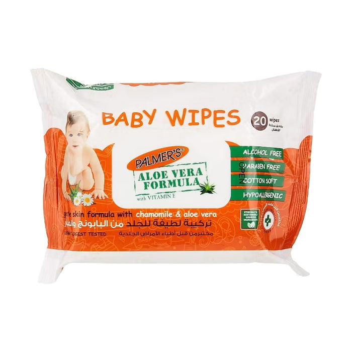 Palmer's Baby Wipes Flow Pack - 20 Wipes, Disposable Baby Wipes