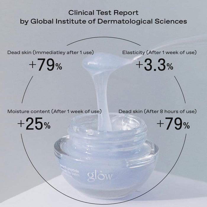 Glow Peach Peptide Repair Lip Balm Nudie Glow Australia