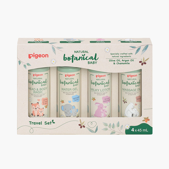 Pigeon Natural Botanical Baby Travel Set - 4 Pieces, Baby Health