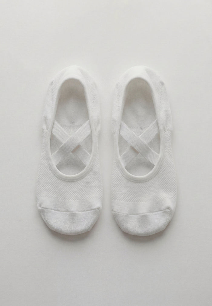 Pilates Grip Socks Off White