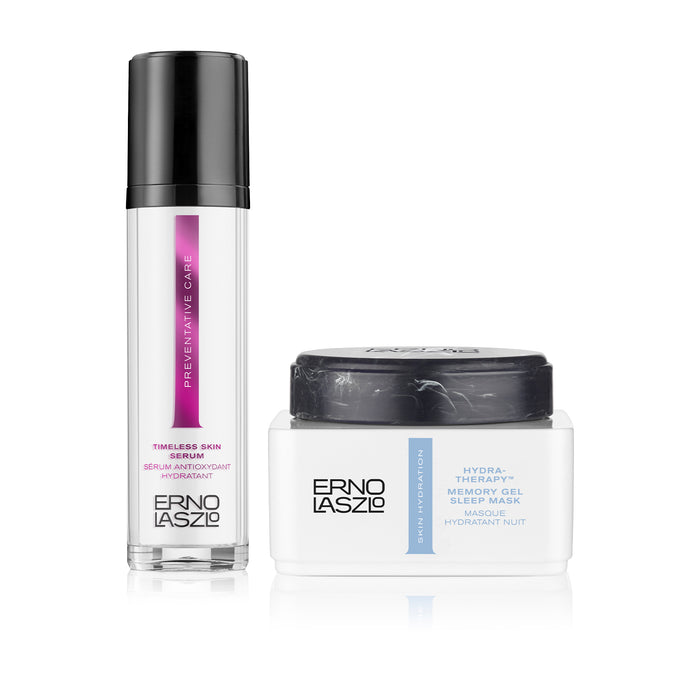 Plump & Hydrate Duo - Timeless Skin Serum + Hydra-Therapy Memory Gel Sleep Mask