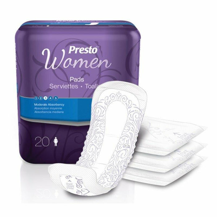 Presto Pads for Women, Moderate - BCP21201-Pack - LL Medico