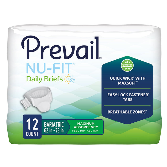 Prevail Nu - Fit Daily Briefs, Maximum Absorbency - CRB017-Pack - LL Medico