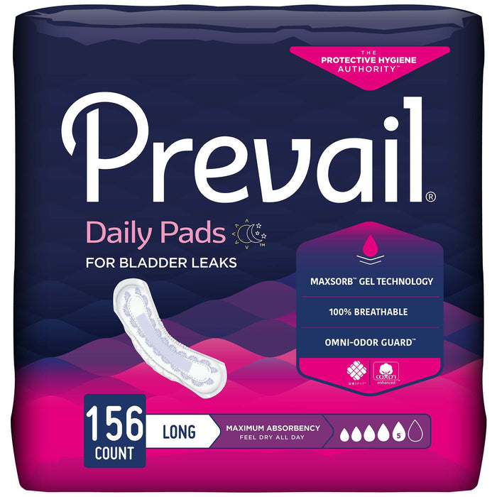 Prevail Women's Daily Bladder Control Pads, Maximum Absorbency - PV915-Case - LL Medico