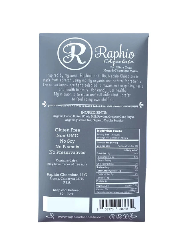RAPHIO 42% Jasmine Matcha White Chocolate