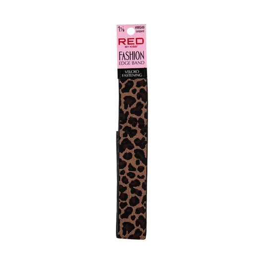 Red by Kiss Fashion Edge Band 1 1/8in Leopard HWG49