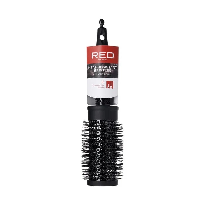 Red by Kiss Heat Resistant Ceramic Round Bristles Brush 2in HH13
