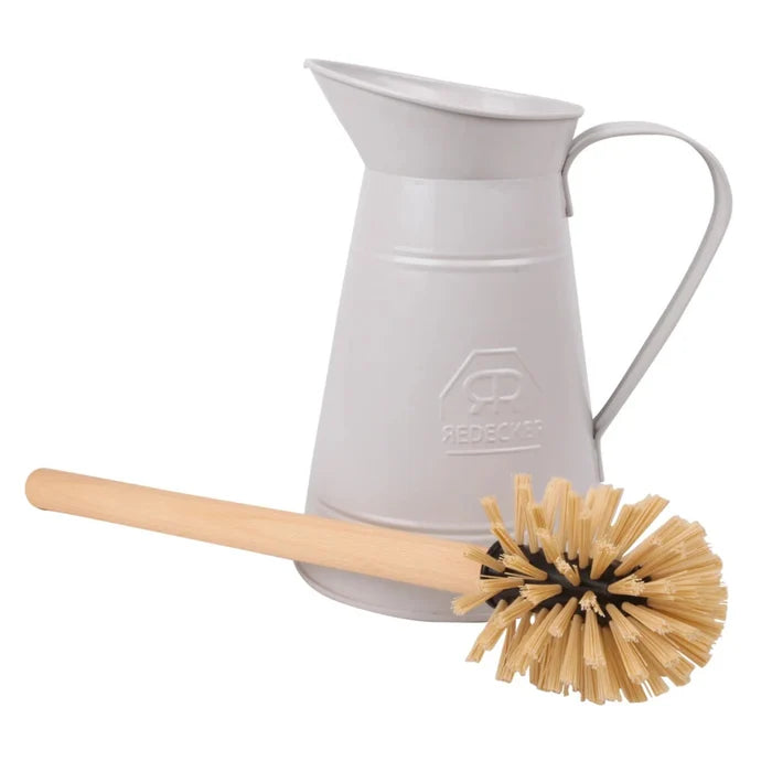 Redecker Metal Toilet Brush Set With Jug