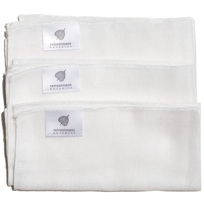 Retreatment Botanics 100% Organic Cotton Muslin Cloths (3 pack)