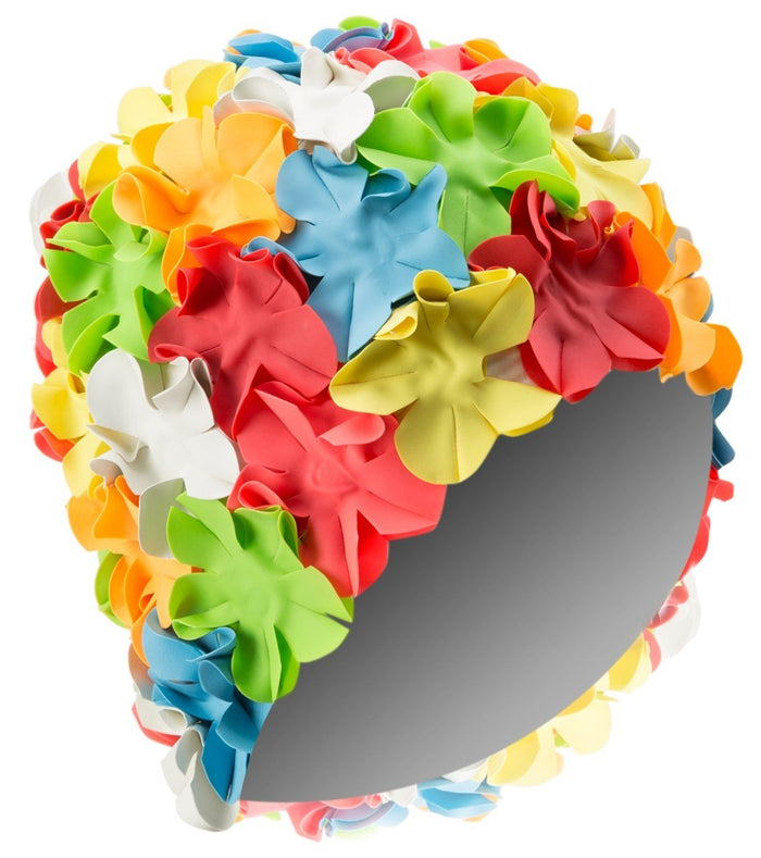 Retro Sporti Flower Swim Cap - Multicolored - Destination PSP