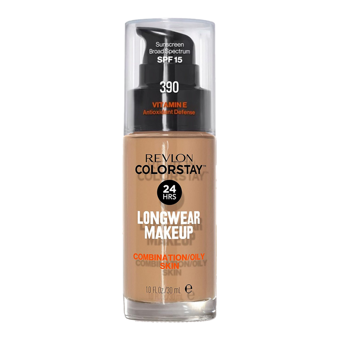 Revlon ColorStay Longwear Makeup Combination/Oily SPF15 30ml in shade 390 RICH MAPLE - matte, breathable foundation for up to 24H wear