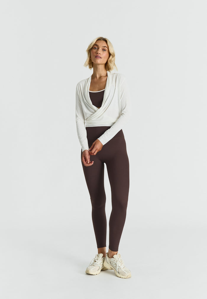 Ribbed Ballet Wrap Off White