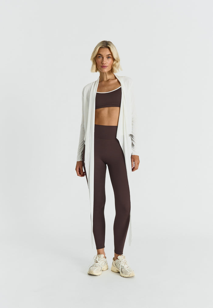 Ribbed Ballet Wrap Off White