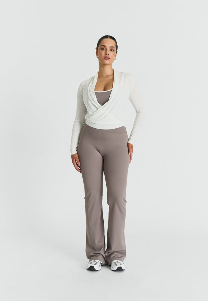 Ribbed Ballet Wrap Off White